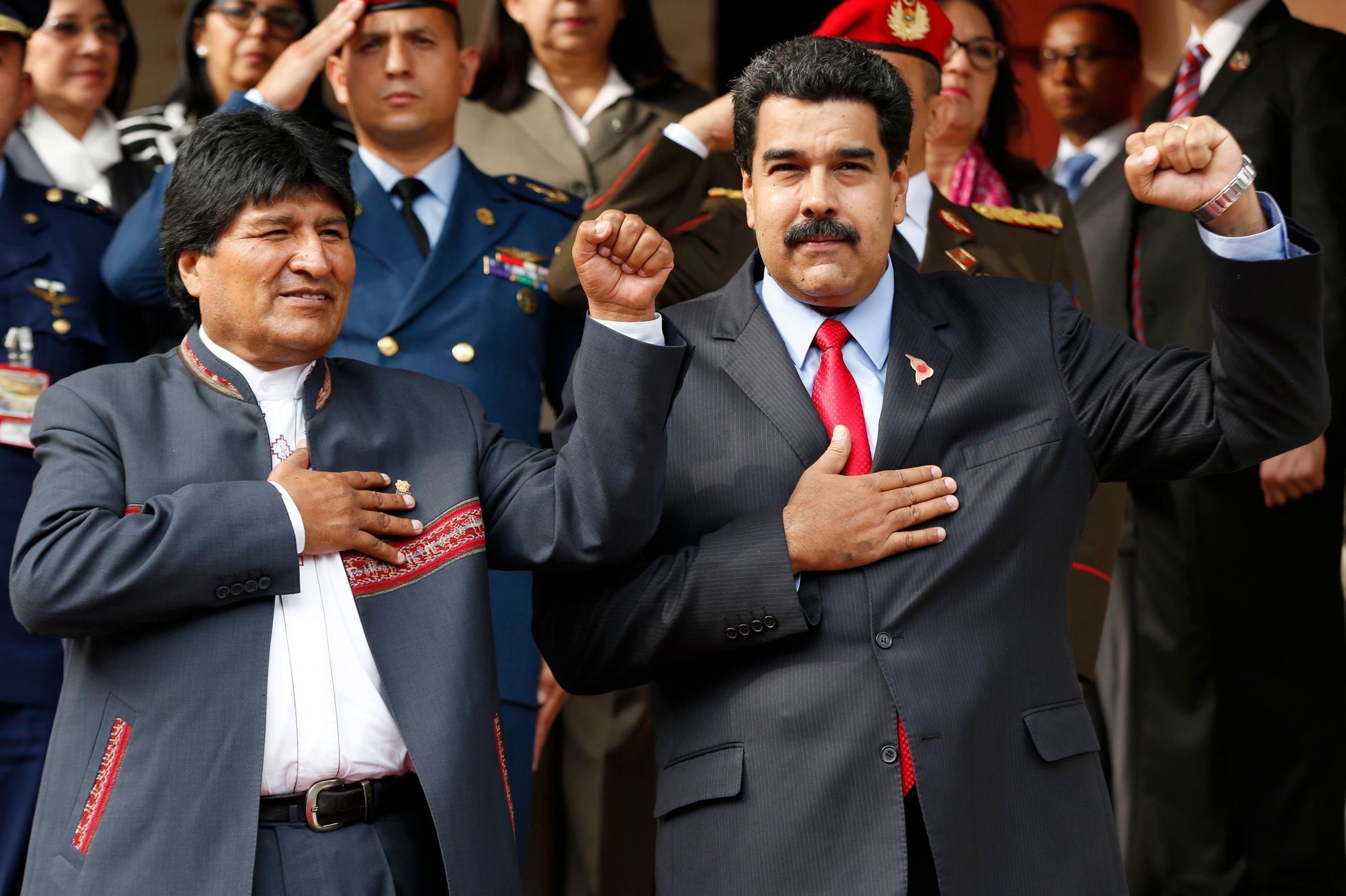 Nicolas Maduro a Evo Moráles