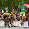 Slovenský cyklista Peter Sagan si dojel pro vítězství v Boulogne-sur-Mer během 99. Tour de France