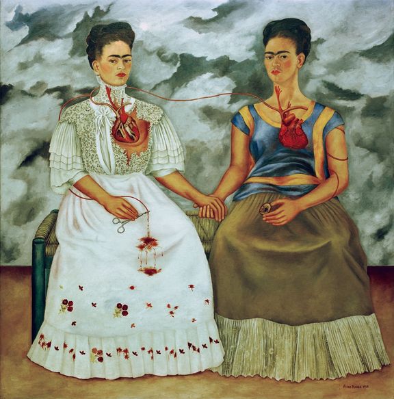 Frida Kahlo: Dvě Fridy, 1939, olej na plátně, 173 × 173cm
