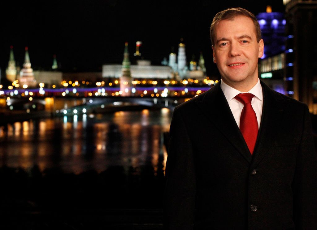 Tradiční novoročení projev Dmitrije Medveděva
