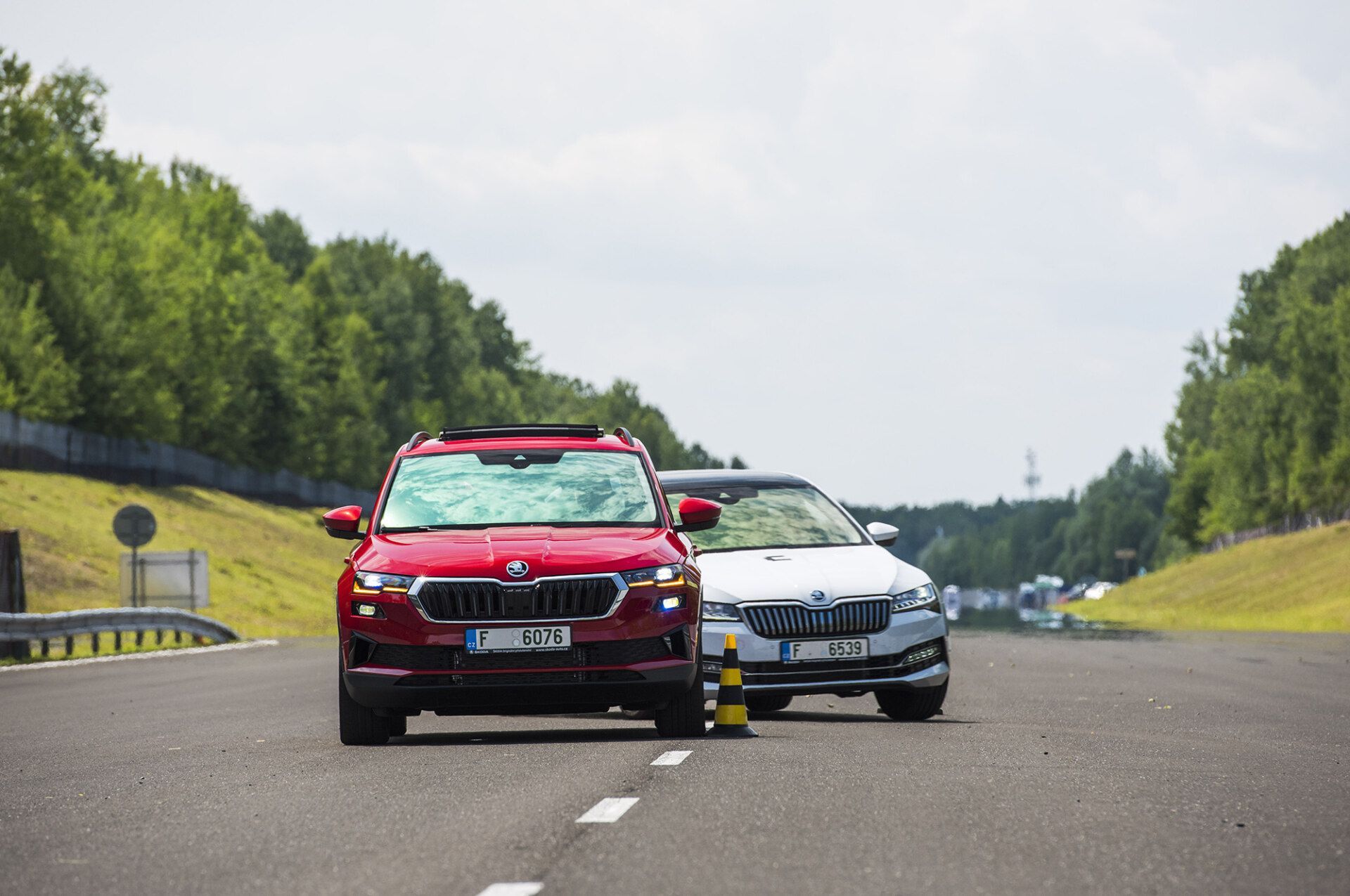 Jízdní asistenty, testování Škoda Auto 2023
