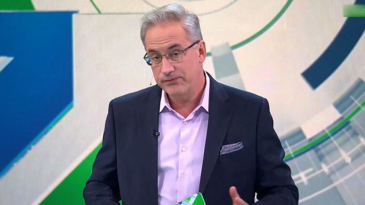 Ruský moderátor v pasti. Absurdní vyjádření o Chersonu je hitem sociálních sítí; Zdroj foto: Aktuálně.cz/NTV