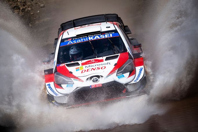 Elfyn Evans v Toyotě během Turecké rallye 2020