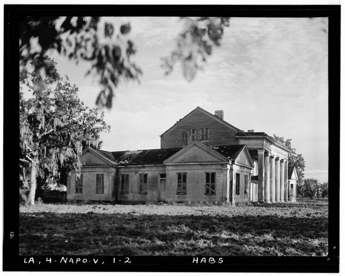 Dům majitelů plantáže v Louisianě, po roce 1933.