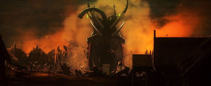 Snímek z Pána prstenů: Války Rohirů.