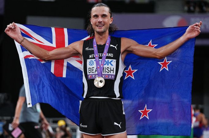 Novozélanďan Geordie Beamish na MS 2025 v atletice