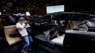 A photographer takes photos of the interior of the Lexus LF-ZL during the Japan Mobility Show 2023 at Tokyo Big Sight in Tokyo, Japan October 25, 2023.  REUTERS/Issei Kat