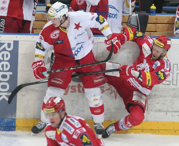 Slavia vs. Třinec, utkání hokejové extraligy