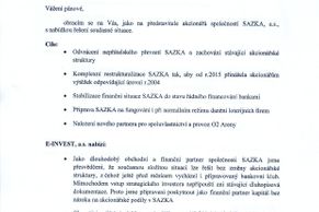 Nabídka Ulčákovy firmy eInvest akcionářům Sazky