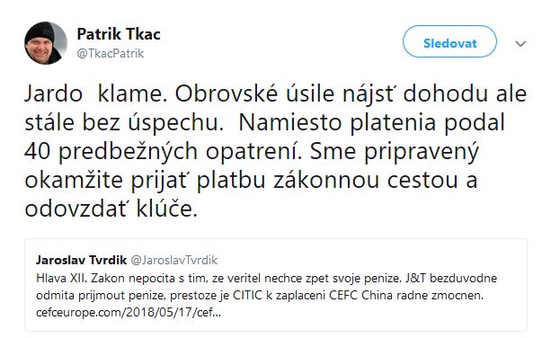 Tkáč versus Tvrdík | Foto: Twitter