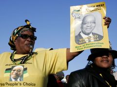 Příznivci Jacoba Zumy v Pietermaritzburgu