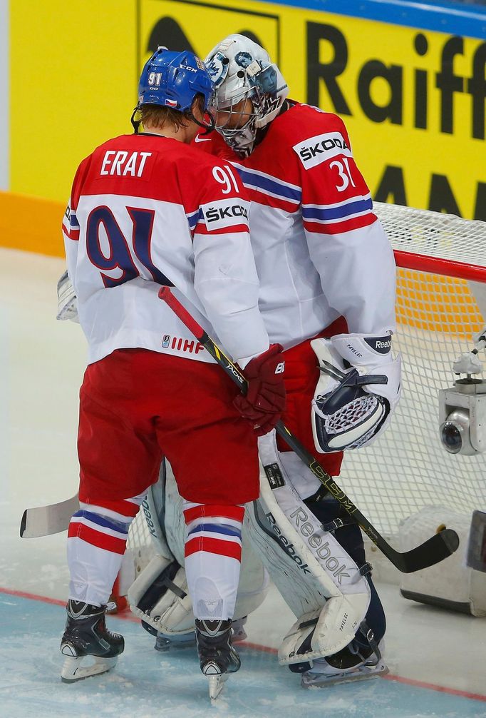 MS 2015, SF Česko-Kanada: Martin Erat a Ondřej Pavelec