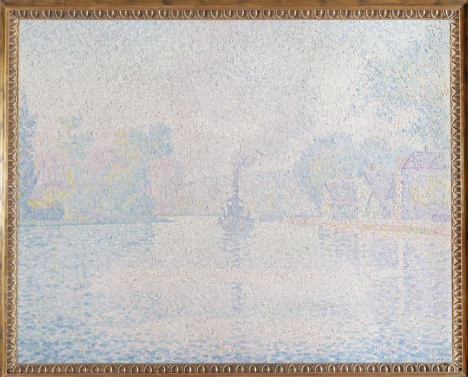 Paul Signac: Parník L’Hirondelle na Seině, 1901