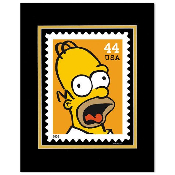 Simpsonovi mají vlastní sadu známek