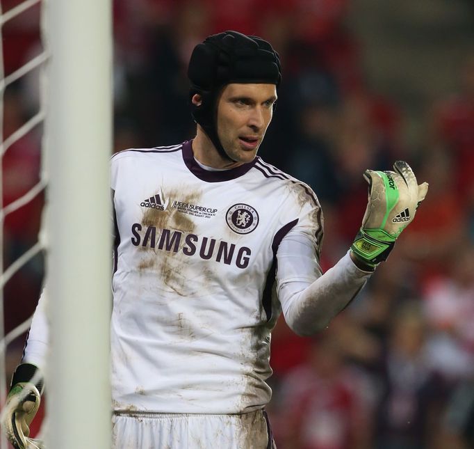 Petr Čech v Superpoháru Bayern - Chelsea