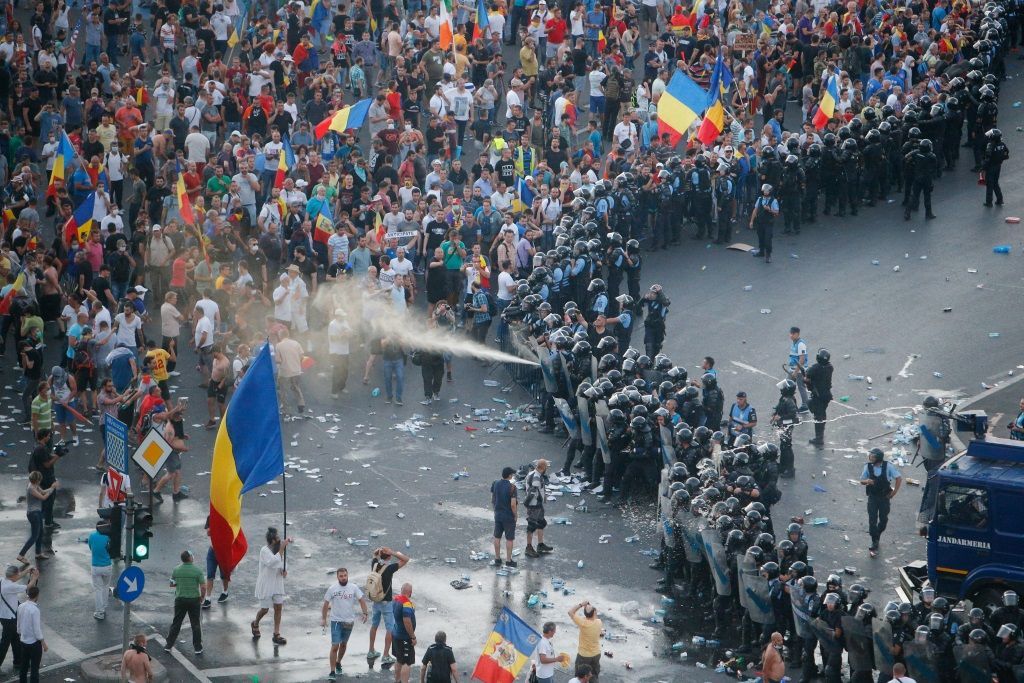 Bukurešť demonstrace