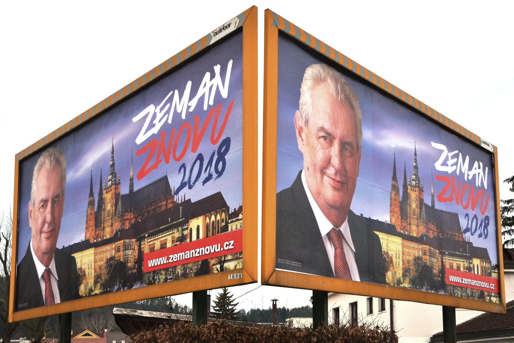 Zeman volby 2018 billboard kampaň