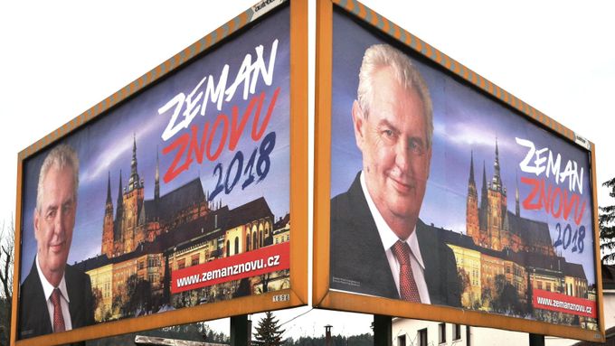 Billboardy pro prezidentské volby.