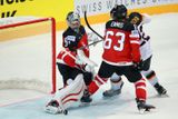 Zápas Kanady s Němci nebyl zdaleka tak důležitý díky první nule nováčka na světovém šampionátu, gólmana Martina Jonese z Los Angeles Kings.