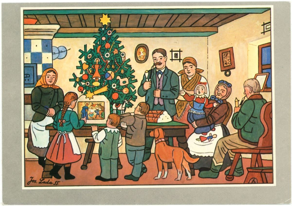Vánoční pohlednice - Josef Lada