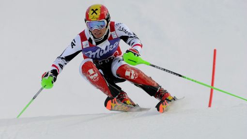 Marcel Hirscher při slalomu ve finském Levi