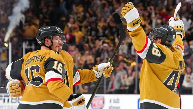 Gól a asistence Tomáše Hertla v zápase NHL Vegas – Minnesota