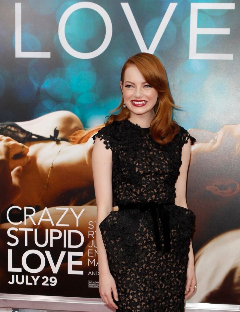 Emma Stone na remiéře filmu 'Bláznivý, hloupý, zamilovaný'