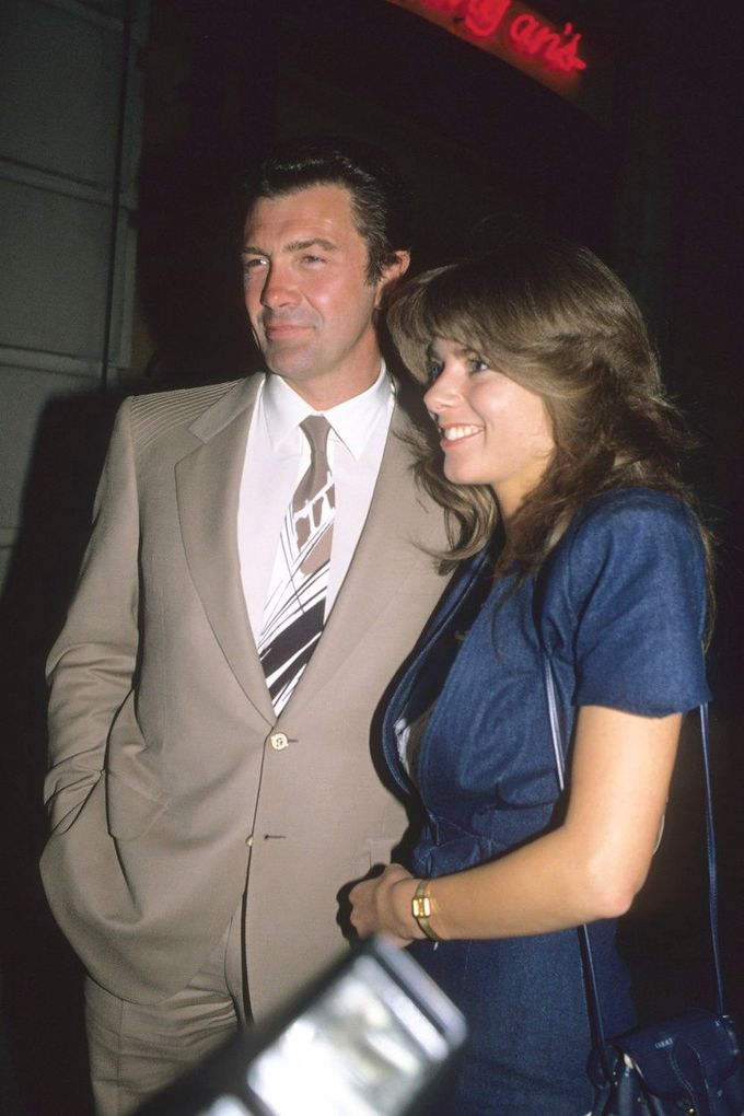 Anglický herec Lewis Collins na fotografii se svou ženou Michelle Larrett. , kolem roku 1992