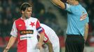 Derby Slavia - Sparta: Karol Kisel a rozhodčí Libor Kovařík