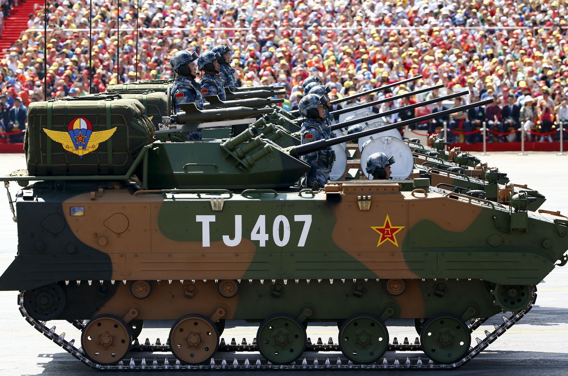 Vojenská přehlídka v Číně.
