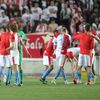 Semifinále MOL Cupu 2018/19, Slavia - Sparta: Radost fotbalistů Slavie po zápase
