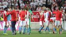 Semifinále MOL Cupu 2018/19, Slavia - Sparta: Radost fotbalistů Slavie po zápase