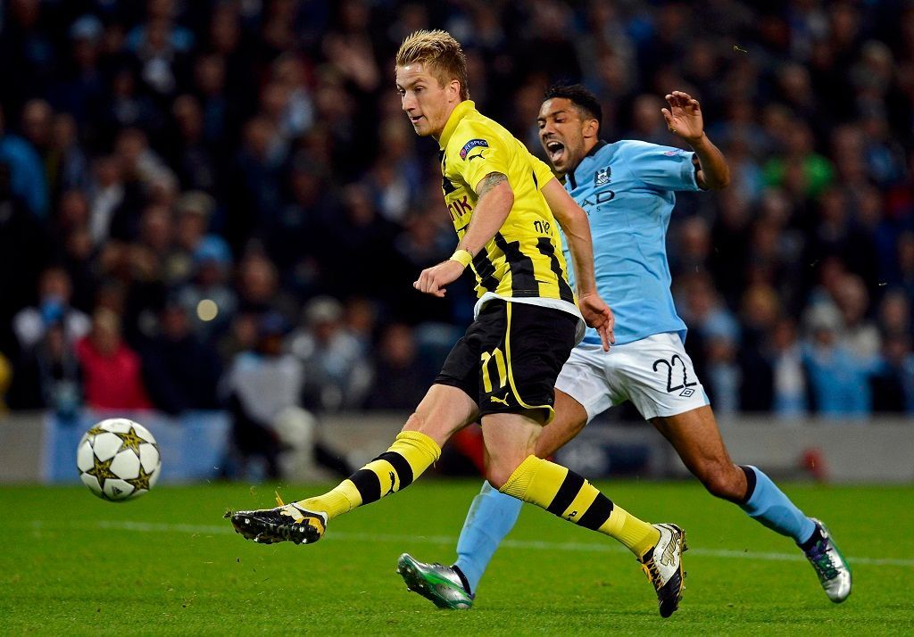 Manchester City vs. Borussia Dortmund, Liga mistrů (Reus a Clichy, gól)
