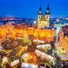 Vánoce osvětlení výzdoba trh Staroměstské náměstí Praha