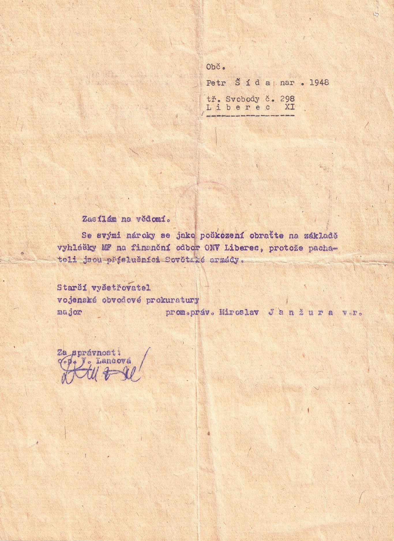 Jednorázové užití / Fotogalerie / Oběti srpnové okupace v Liberci / Petr Šída / Srpen 1968 / Liberec  / 21. 8. 1968 / Srpnová okupace 1968