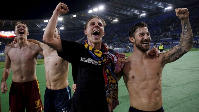 Prohlédněte si fotografie z odvety osmifinále Evropské ligy, v němž fotbalisté Sparty zdolali Lazio Řím 3:0 a postoupili mezi osm nejlepších týmů.
