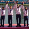 Český čtyřkajak získává bronz v rychlostní kanoistice na olympijských hrách v Londýně 2012
