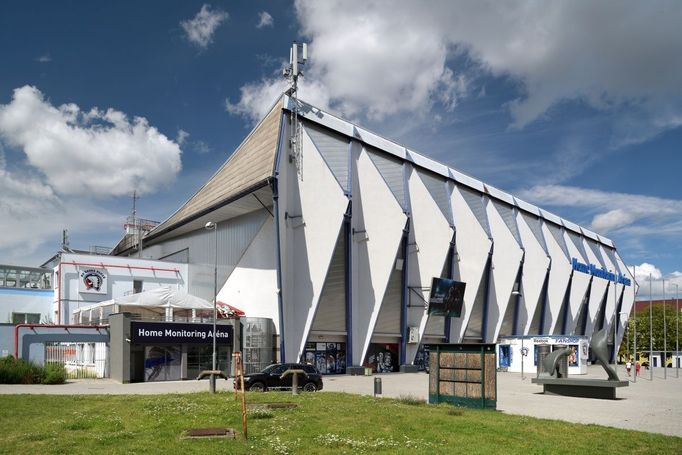 Zimní stadion v Plzni.