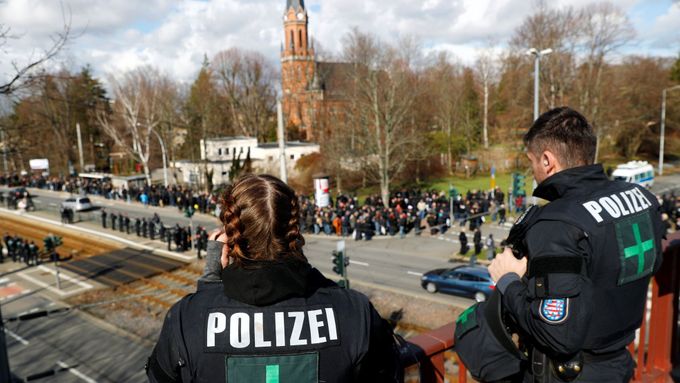 Policie v Chemnitzu (ilustrační foto).