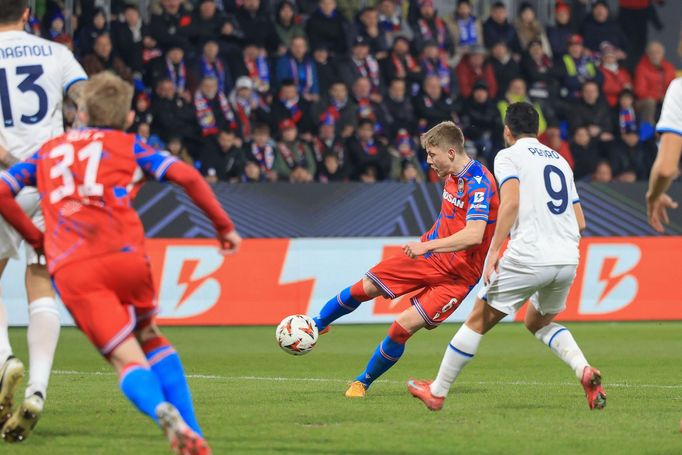 Lukáš Červ v zápase EL Viktora Plzeň - Lazio