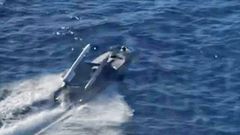 Na sociálních sítích se objevilo video zachycující sestřelení ruského Su-30 Flanker za pomoci mořského dronu.