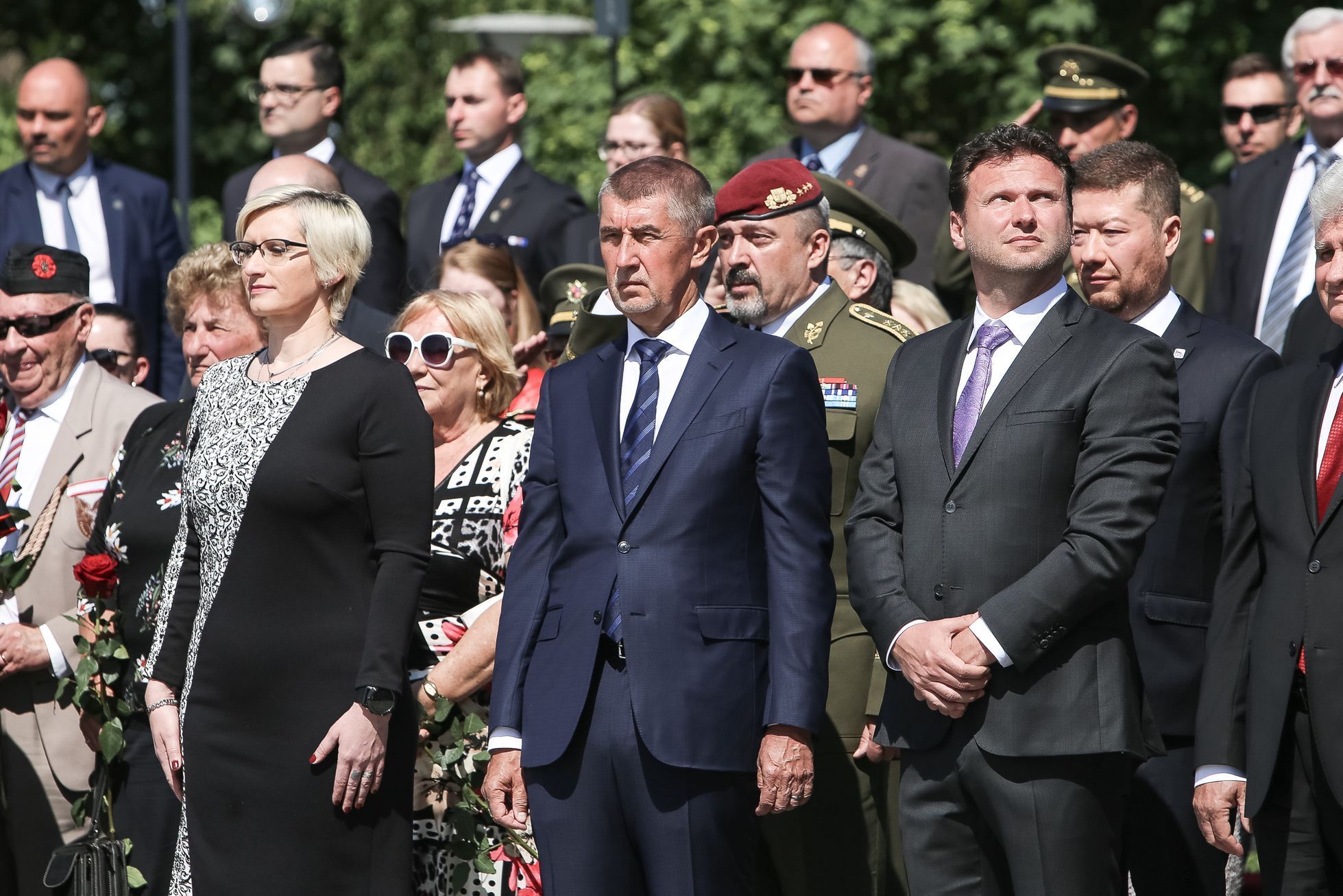 Den vítězství u památníku na Vítkově - Miloš Zeman, veteráni, vláda, pieta, oslava, 2018