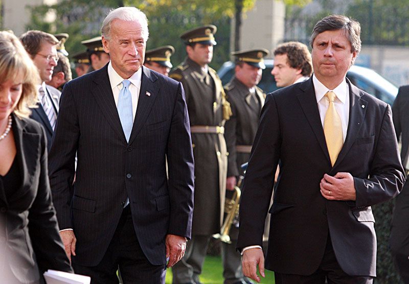 Joe Biden na návštěvě u premiéra Fishera