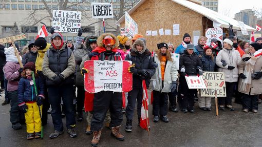 Protesty proti covidovým opatřením, Kanada.