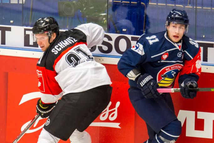 CHL, Vítkovice-Fribourg: Lukáš Klok - Flavio Schmutz