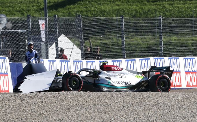 Lewis Hamilton, Mercedes při GP Rakouska F1 2022