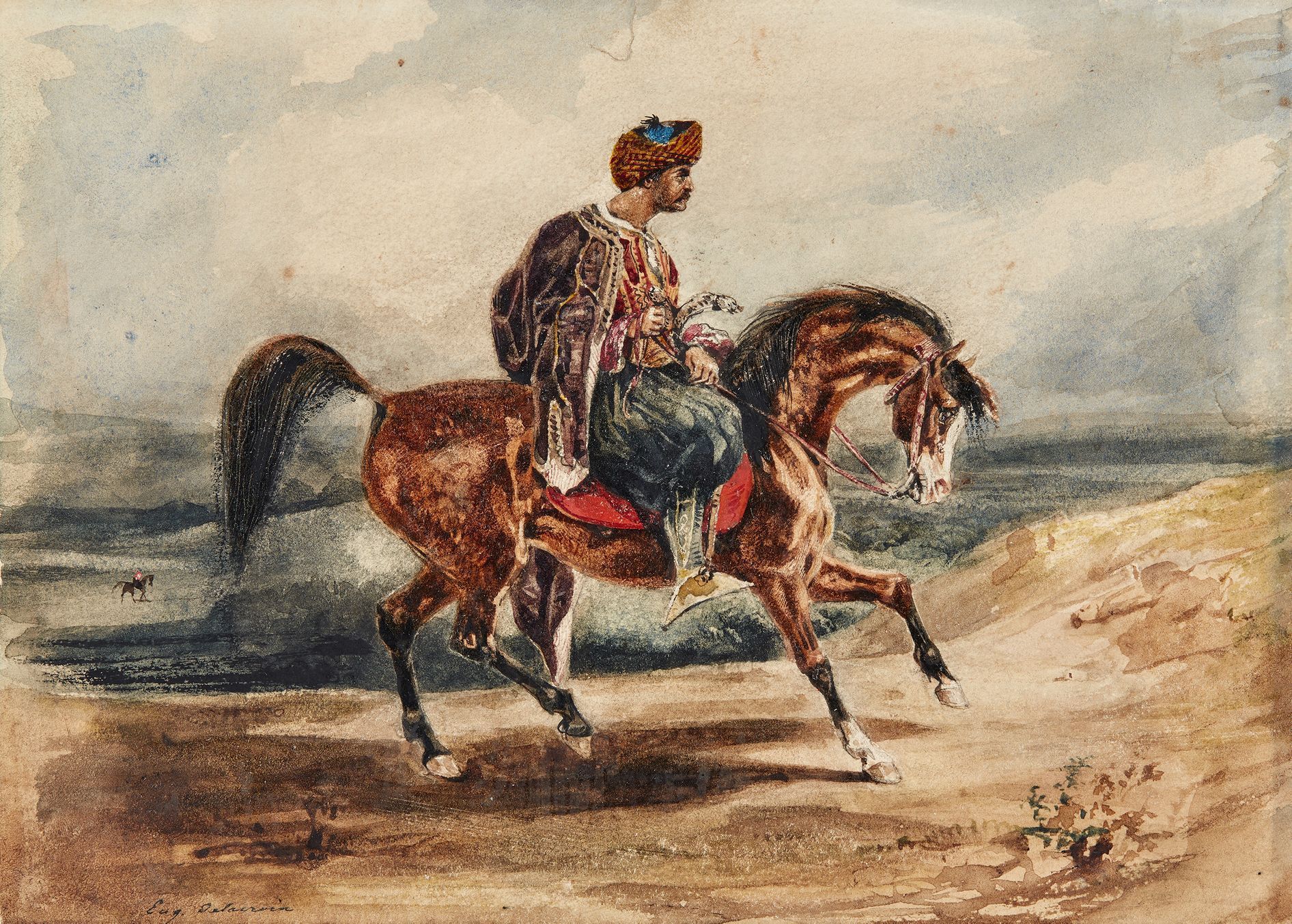 Eugène Delacroix  (1798–1863) Orientální jezdec