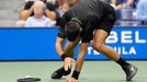 Novak Djokovič v utkání 3. kola US Open 2025