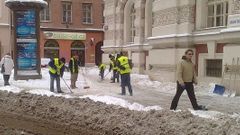Úklid sněhu v Praze