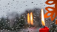 Vánoce počasí déšť svíčka ilustrační zima